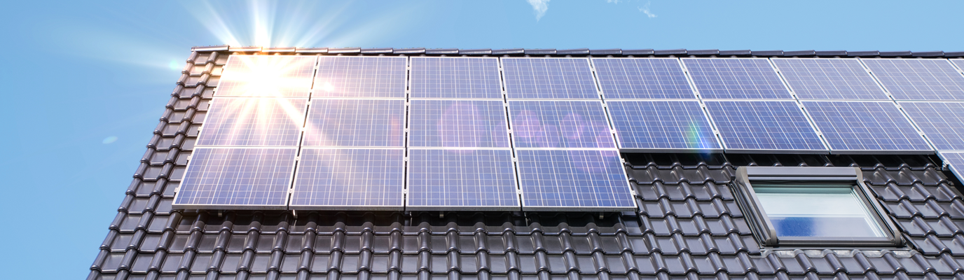 Emissions target - pic of a solar panel