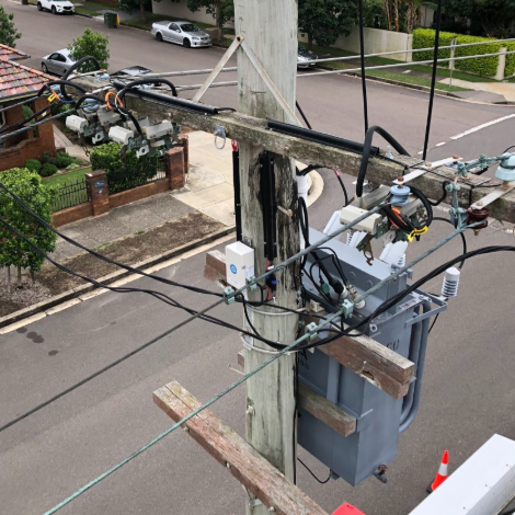 Power pole and lines